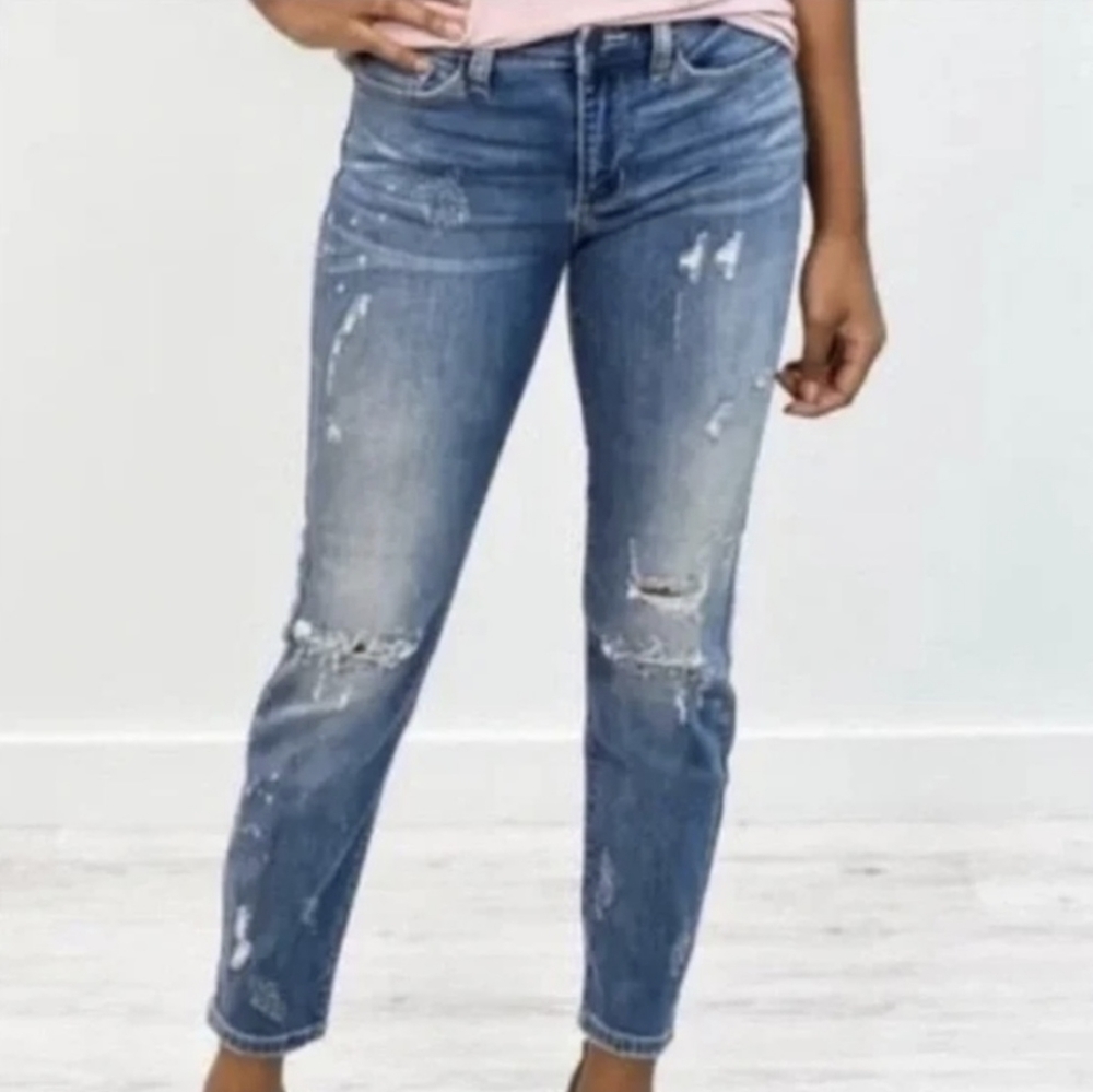 JUDY BLUE Jeans Shredding Up My Life Relaxed Fit Distressed Style JB8273MD 5/27